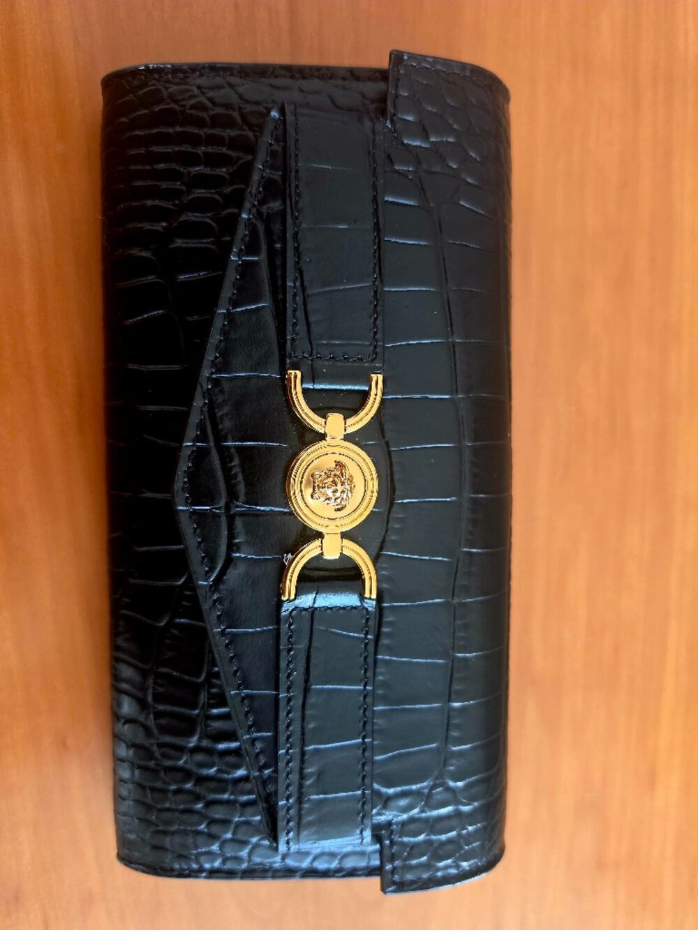 Versace Medusa Wallet, Authentic Exotic-Style, Gold - Picture 1 of 13